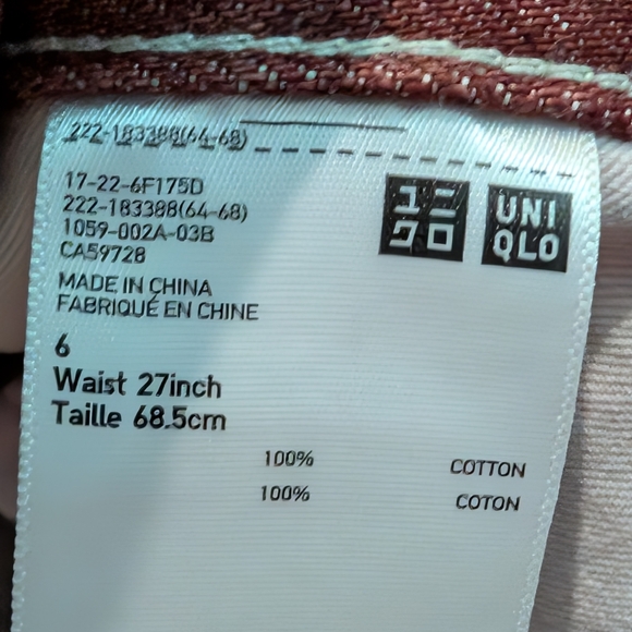Uniqlo Midi A-Line Denim Skirt, Rose - Picture 6 of 6